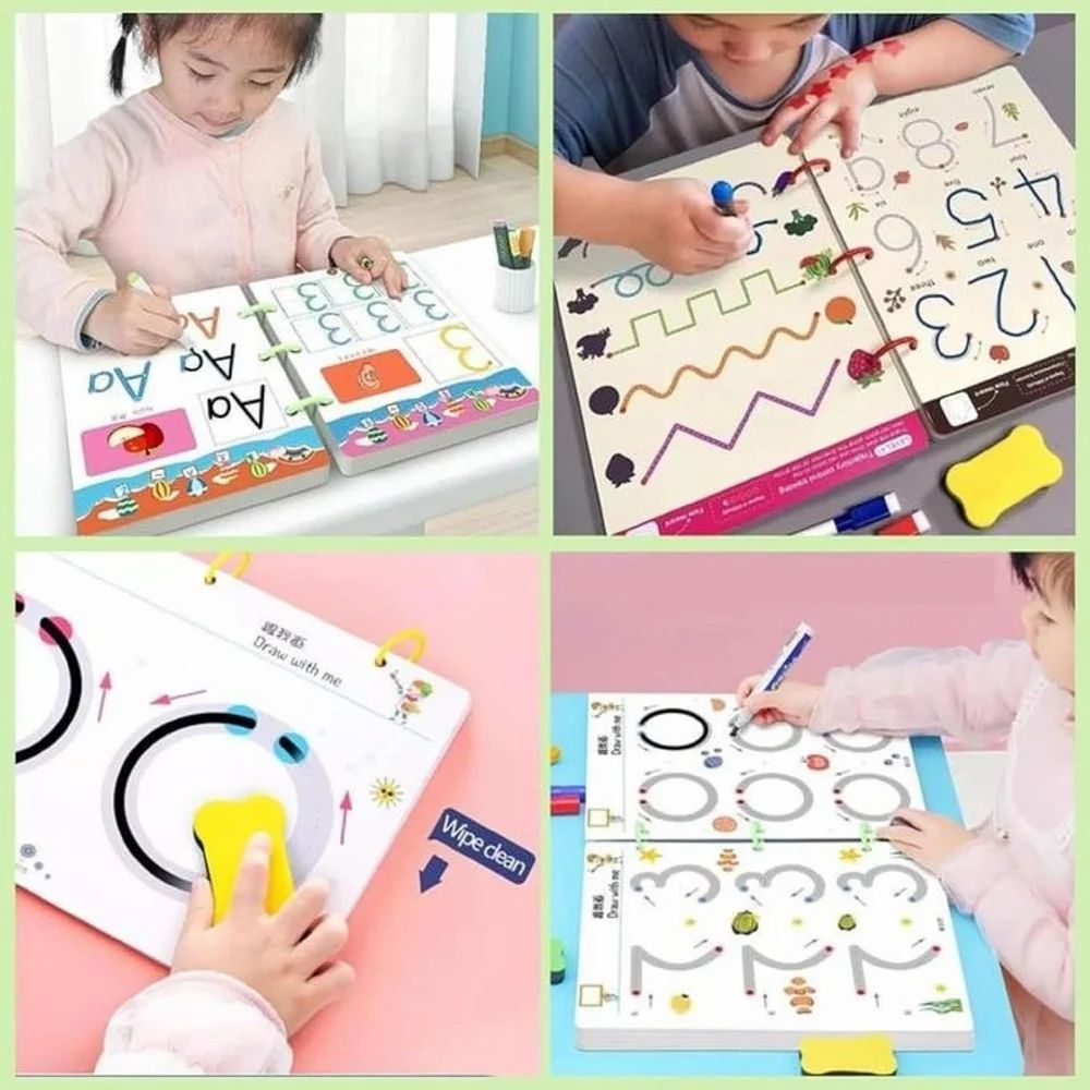 Magical Tracing Workbook Set - Reusable Pen and Eraser