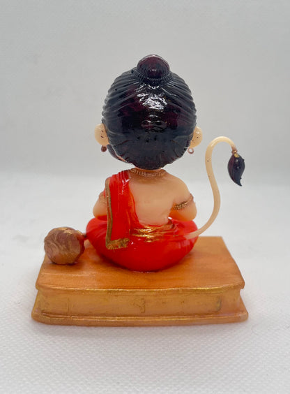 Peaceful Meditating Hanuman Murti | Bajrangbali Idol for Car Dashboard, Home & Yoga Studio | by Zeeneeds - Zeeneeds