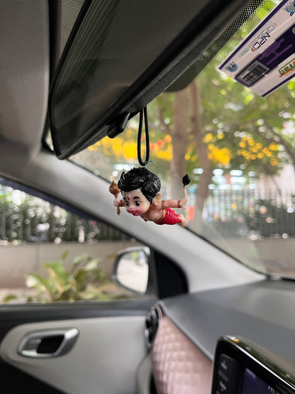 Bal Hanuman in Flying Posture – Car Hanging Idol - Zeeneeds