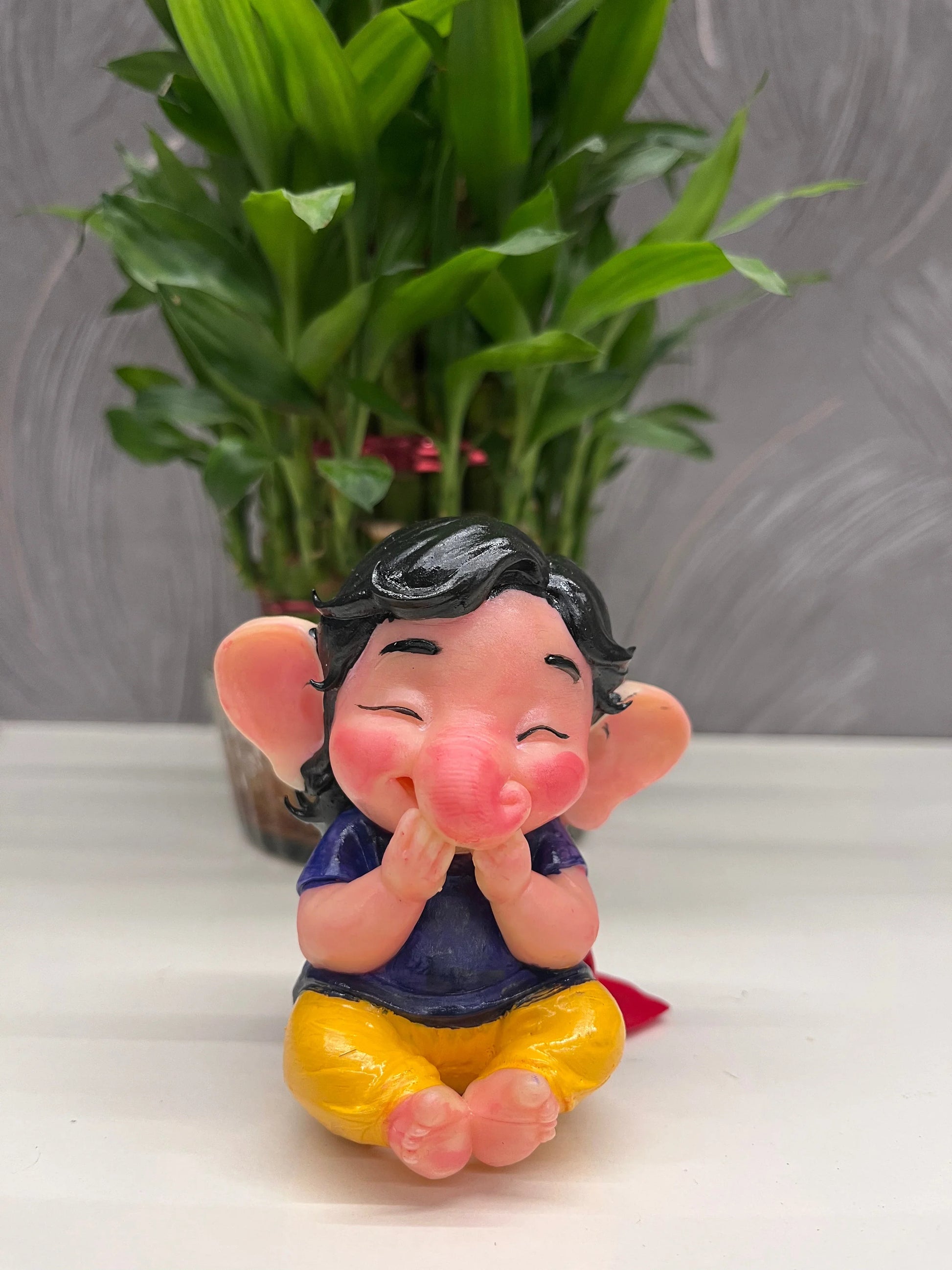 Adorable Baby Ganesha Murti | Cute Bal Ganesh Showpiece for Home, Desk & Car | Modern Ganpati Idol by Zeeneeds - Zeeneeds