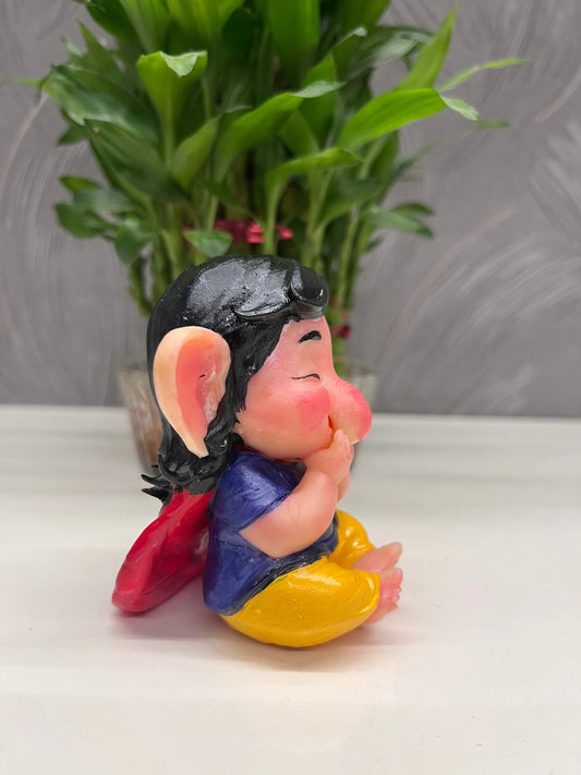 Adorable Baby Ganesha Murti | Cute Bal Ganesh Showpiece for Home, Desk & Car | Modern Ganpati Idol by Zeeneeds - Zeeneeds