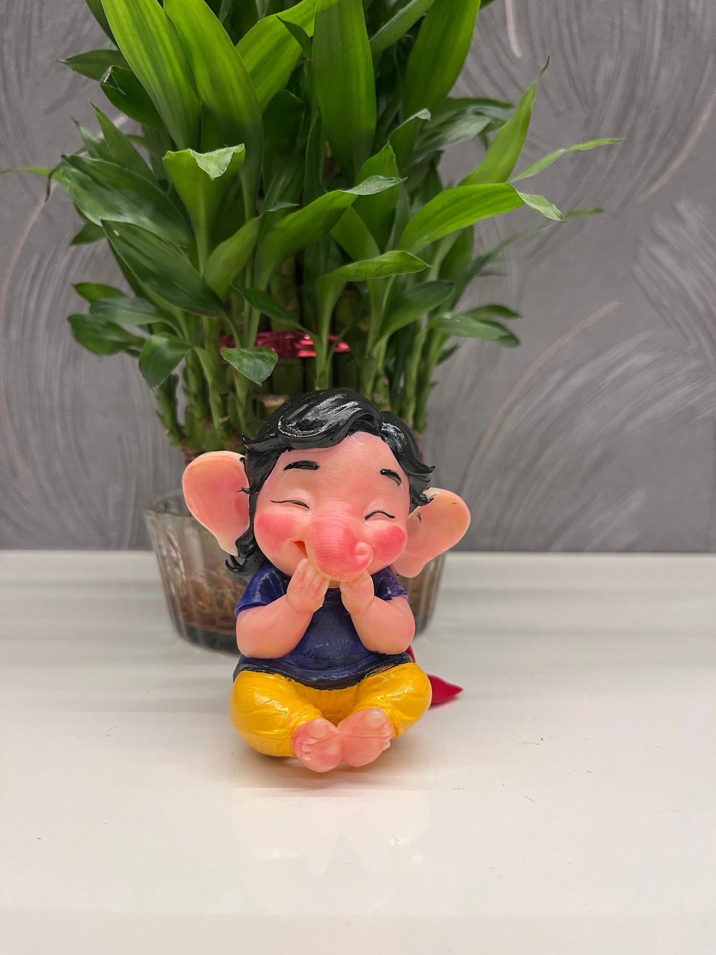 Adorable Baby Ganesha Murti | Cute Bal Ganesh Showpiece for Home, Desk & Car | Modern Ganpati Idol by Zeeneeds - Zeeneeds