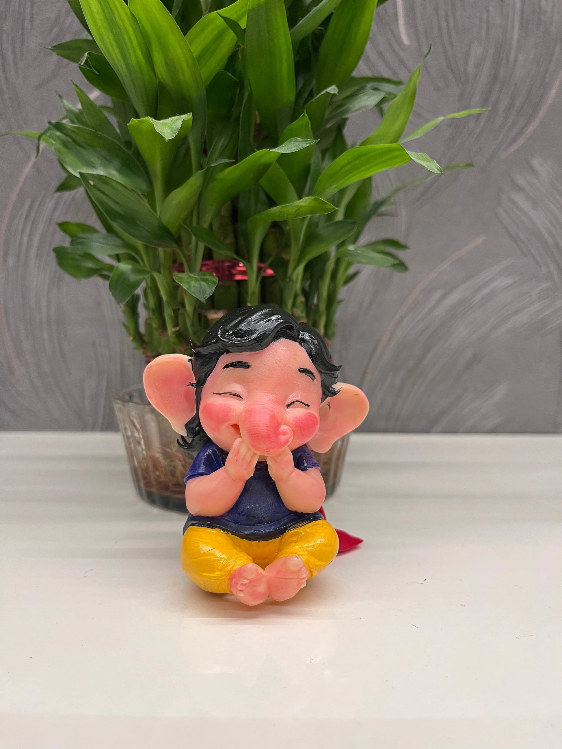 Adorable Baby Ganesha Murti | Cute Bal Ganesh Showpiece for Home, Desk & Car | Modern Ganpati Idol by Zeeneeds - Zeeneeds