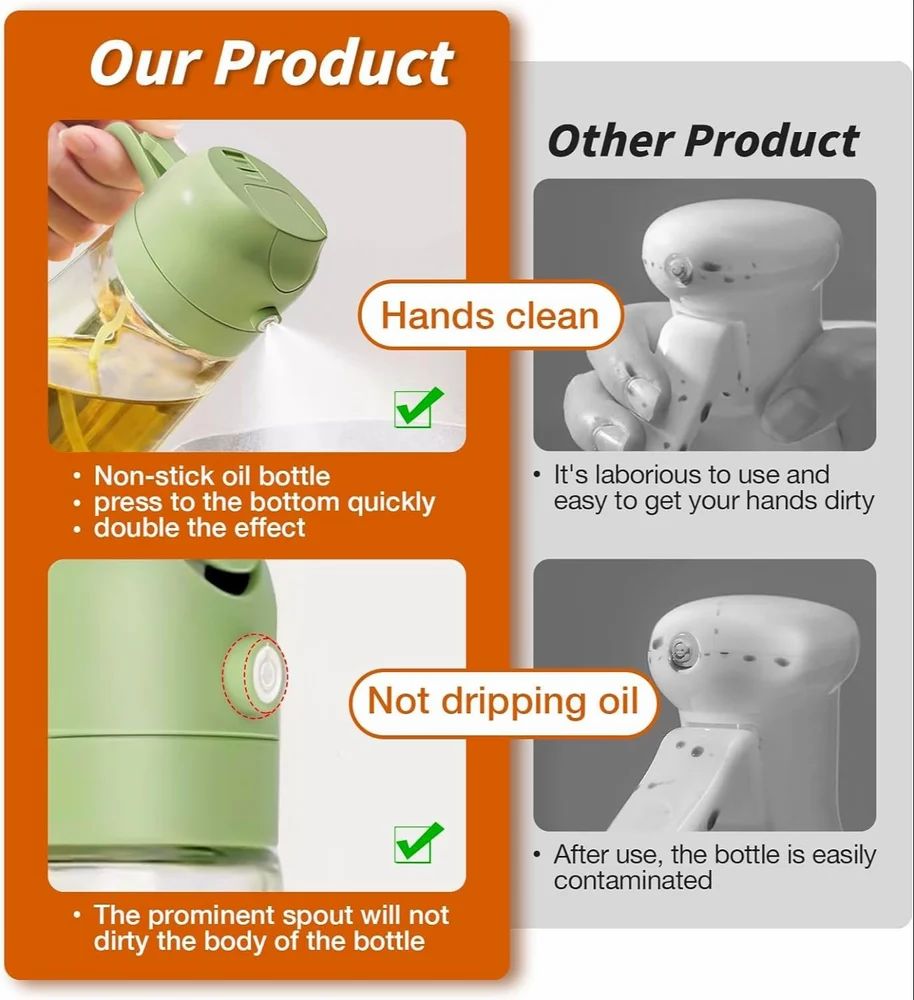 2 in 1 Oil Sprayer and Dispenser