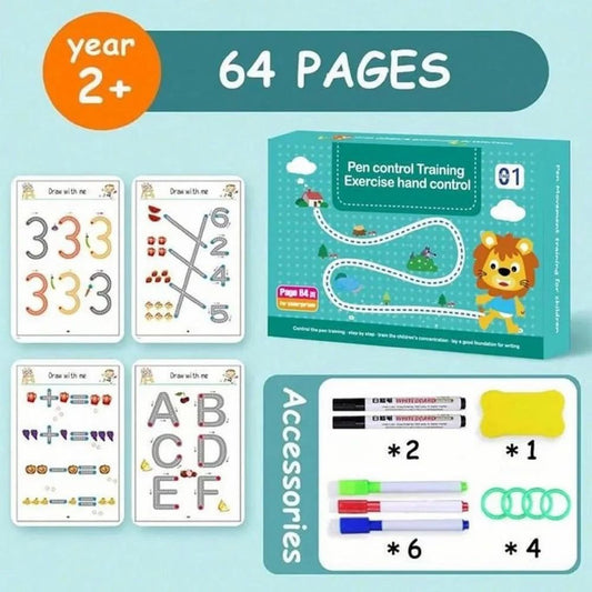 Magical Tracing Workbook Set - Reusable Pen and Eraser