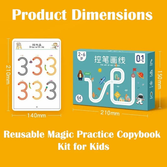 Magical Tracing Workbook Set - Reusable Pen and Eraser